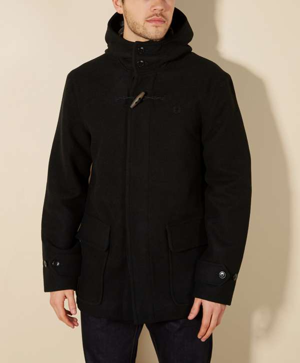 Fred Perry Wool Duffle Coat Scotts Menswear