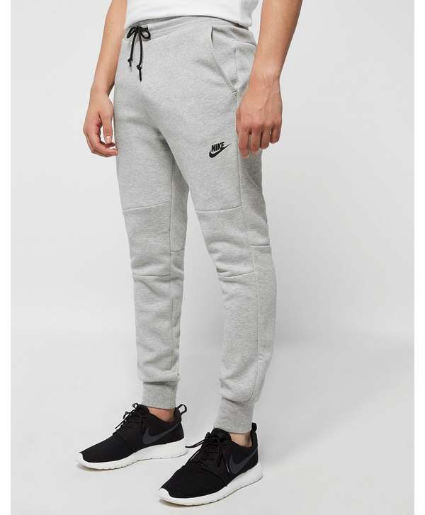 white and grey tech fleece pants