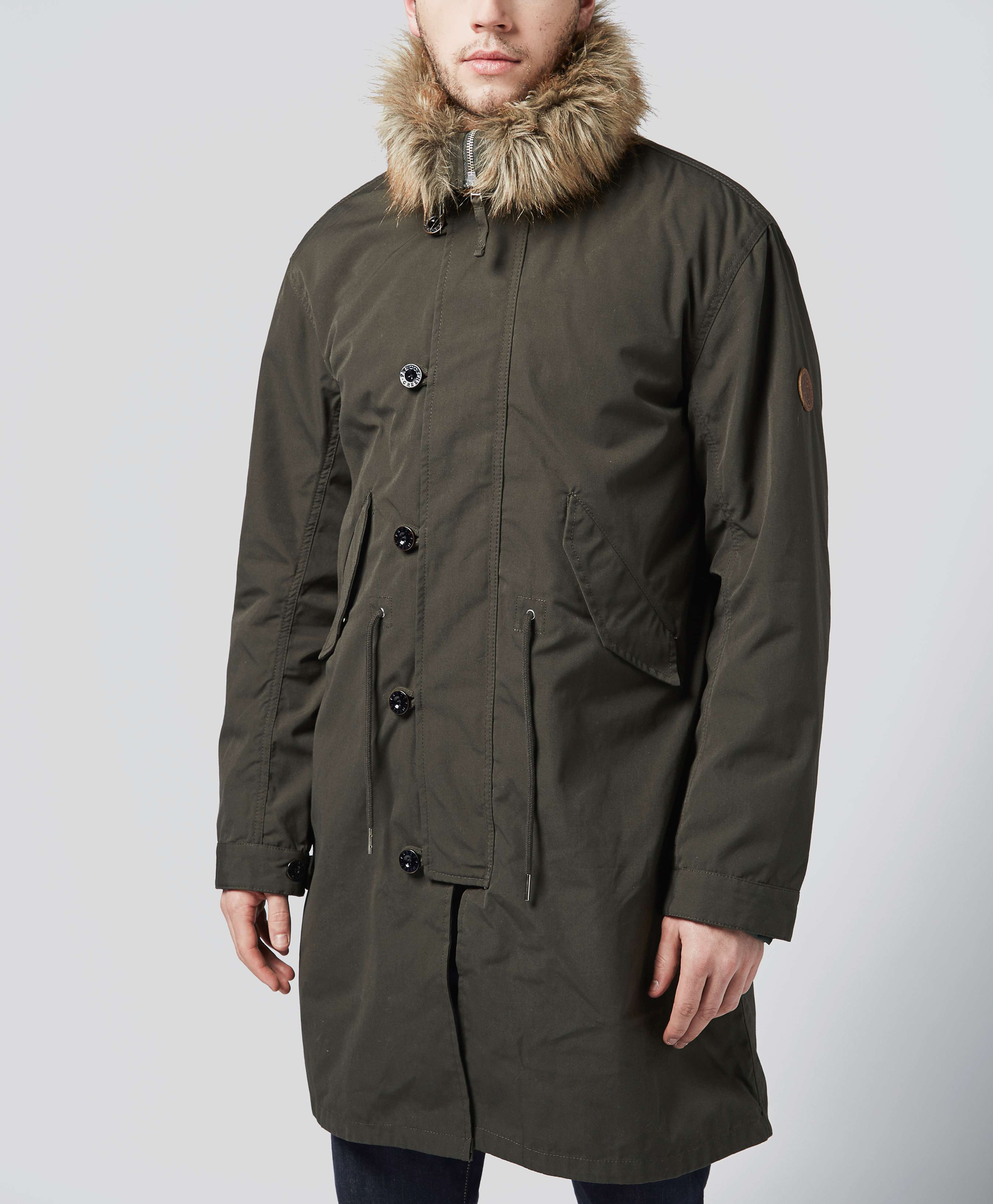 Pretty Green Fur Collar Parka | scotts Menswear