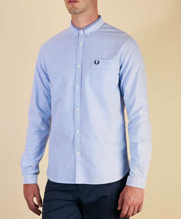fred perry oxford long sleeve shirt