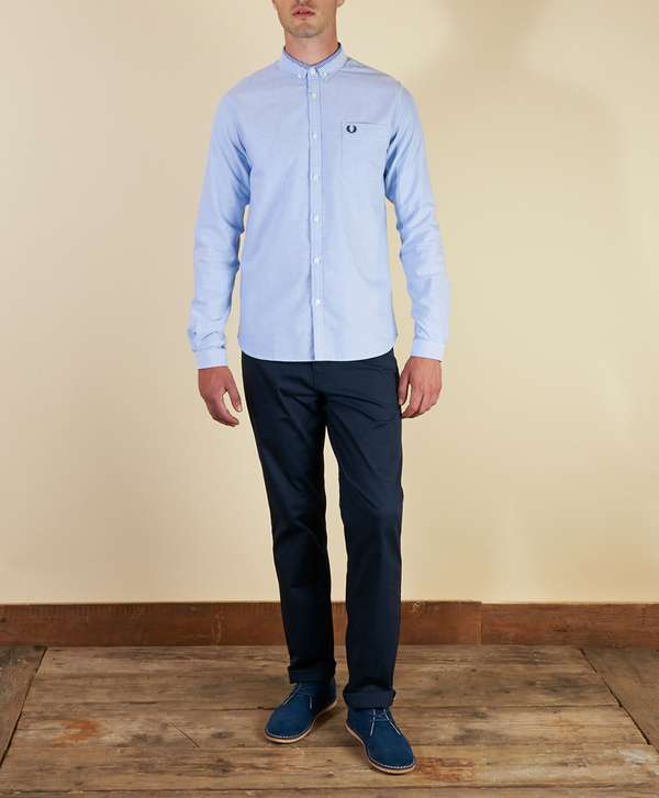fred perry oxford long sleeve shirt