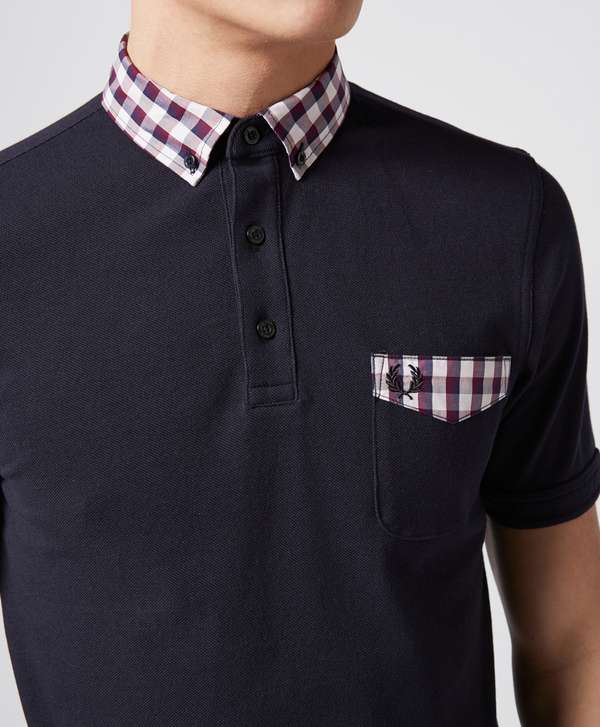 Fred Perry Gingham Check Collar Polo Shirt Exclusive scotts Menswear