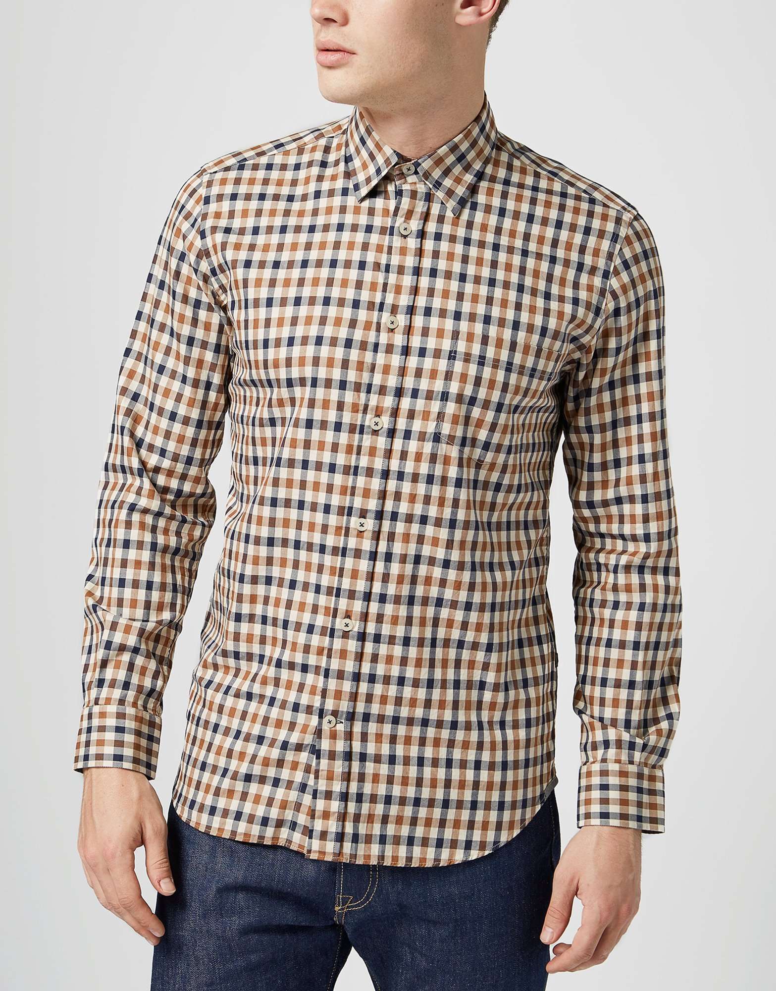 Aquascutum Classic Long Sleeve Shirt | scotts Menswear