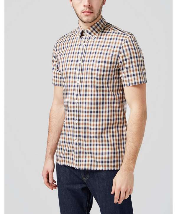 aquascutum check shirt