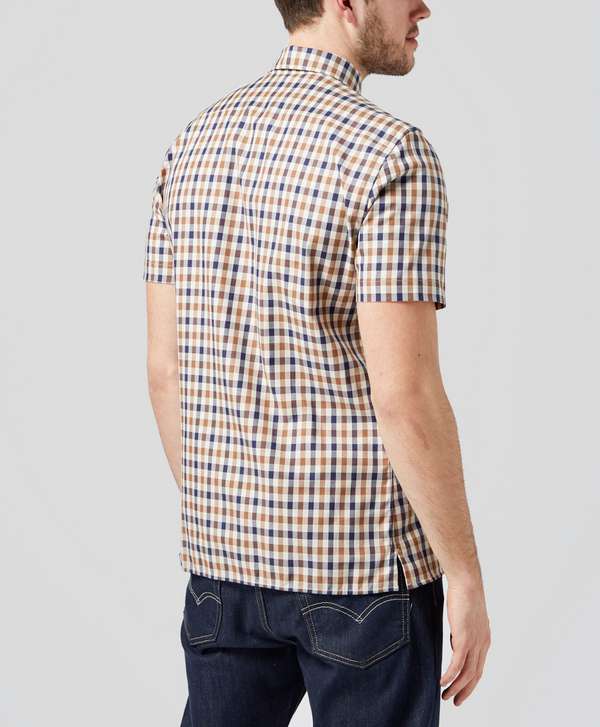 Aquascutum Short Sleeve Club Check Shirt | scotts Menswear