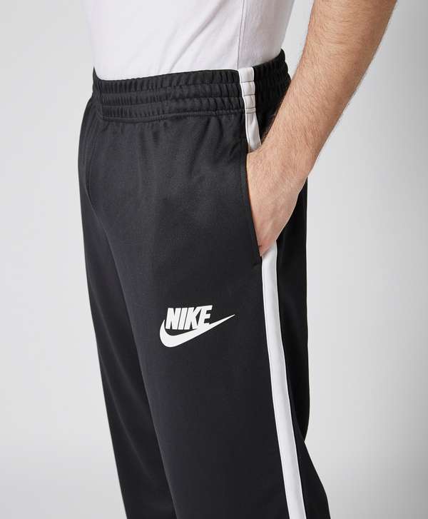 nike taped poly track pants black