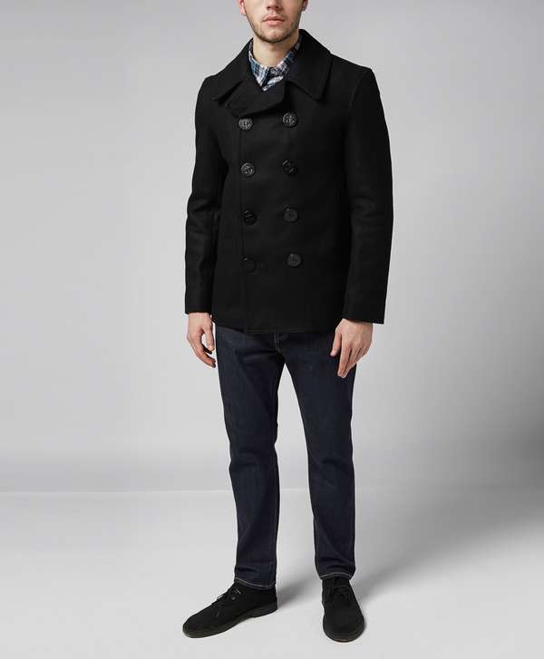 Gloverall Reefer Jacket scotts Menswear