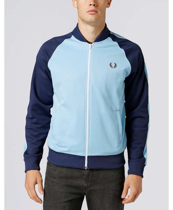 black fred perry track top