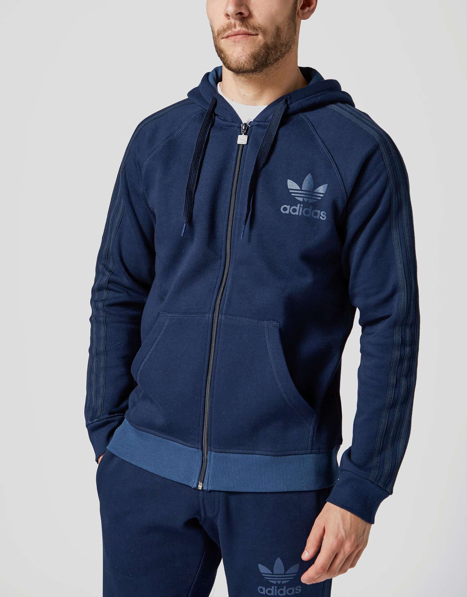 loungewear adidas full zip hoodie chalk green