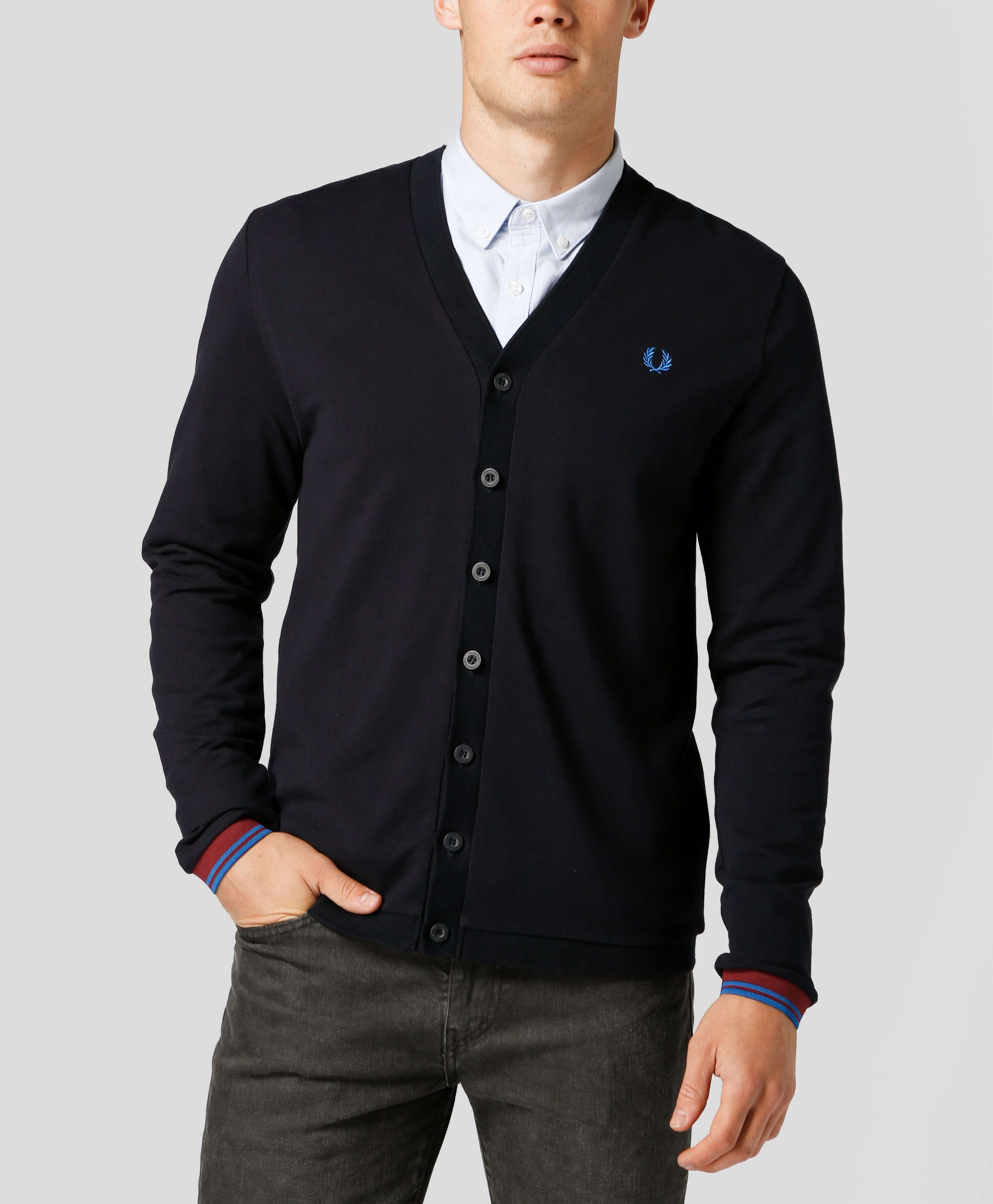Fred Perry Pique Cardigan | scotts Menswear