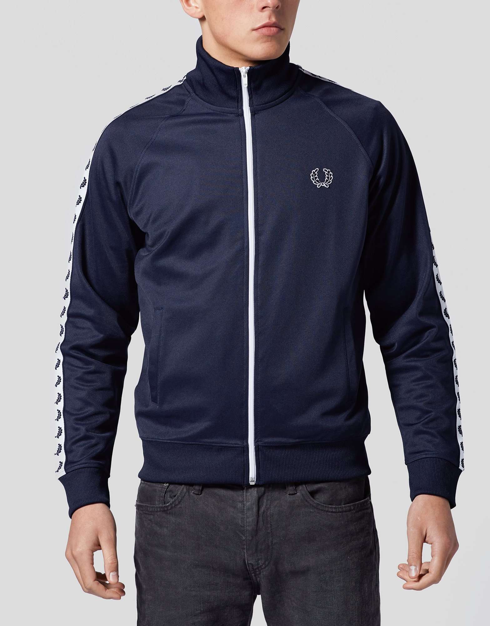 Fred Perry Laurel Wreath Tape Track Top | scotts Menswear