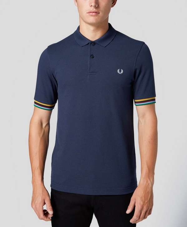Fred Perry Bradley Wiggins Striped Cuff Polo Shirt | scotts Menswear