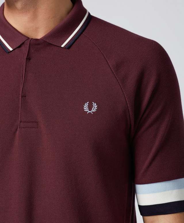 Fred Perry Bradley Wiggins Bomber Cuff Polo Shirt | scotts Menswear