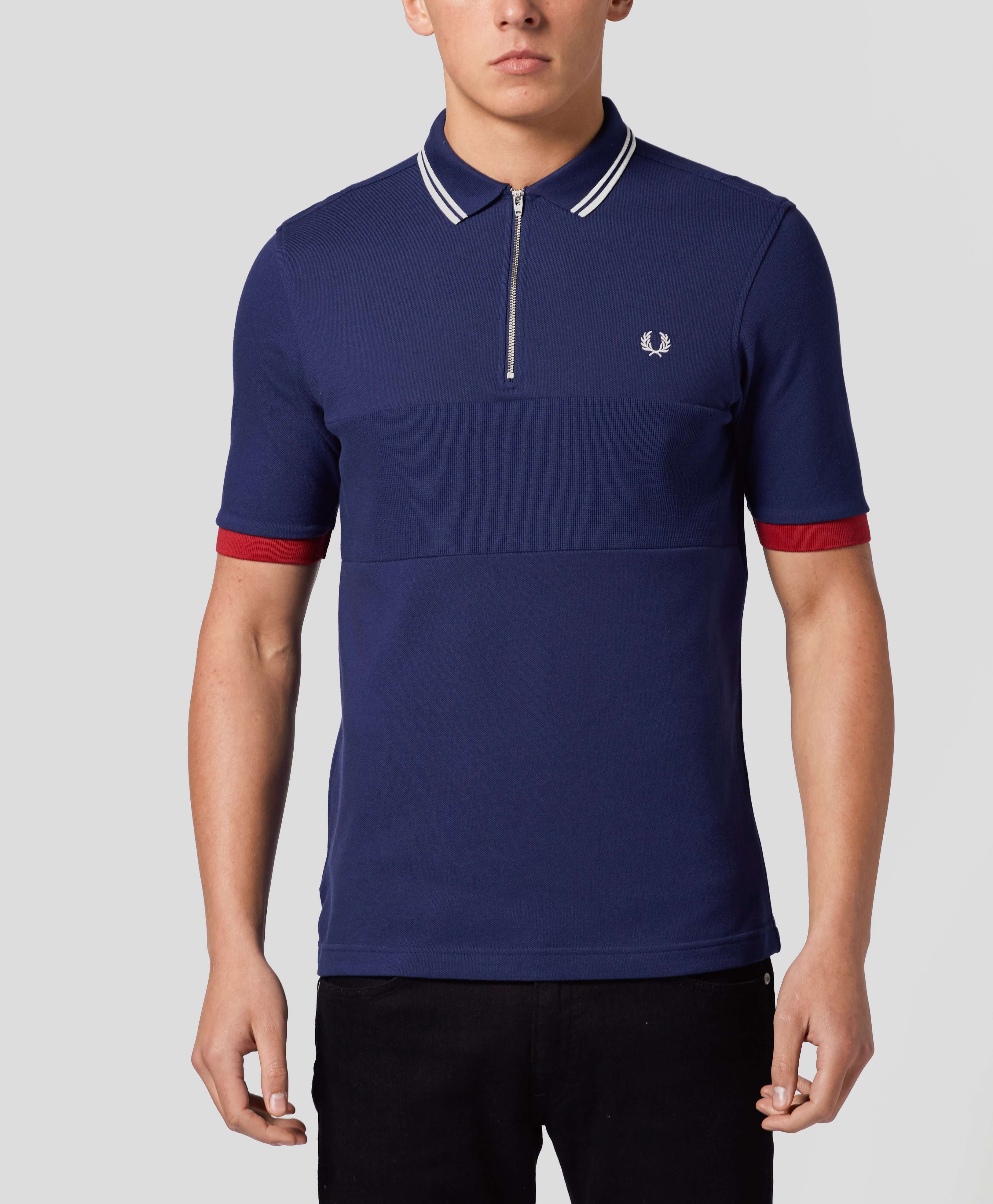 Fred Perry Bradley Wiggins Zip Textured Polo Shirt scotts Menswear