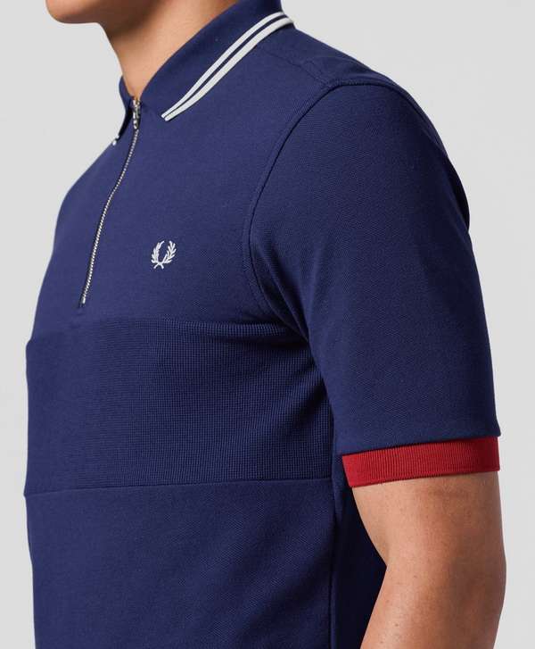 Fred Perry Bradley Wiggins Zip Textured Polo Shirt scotts Menswear