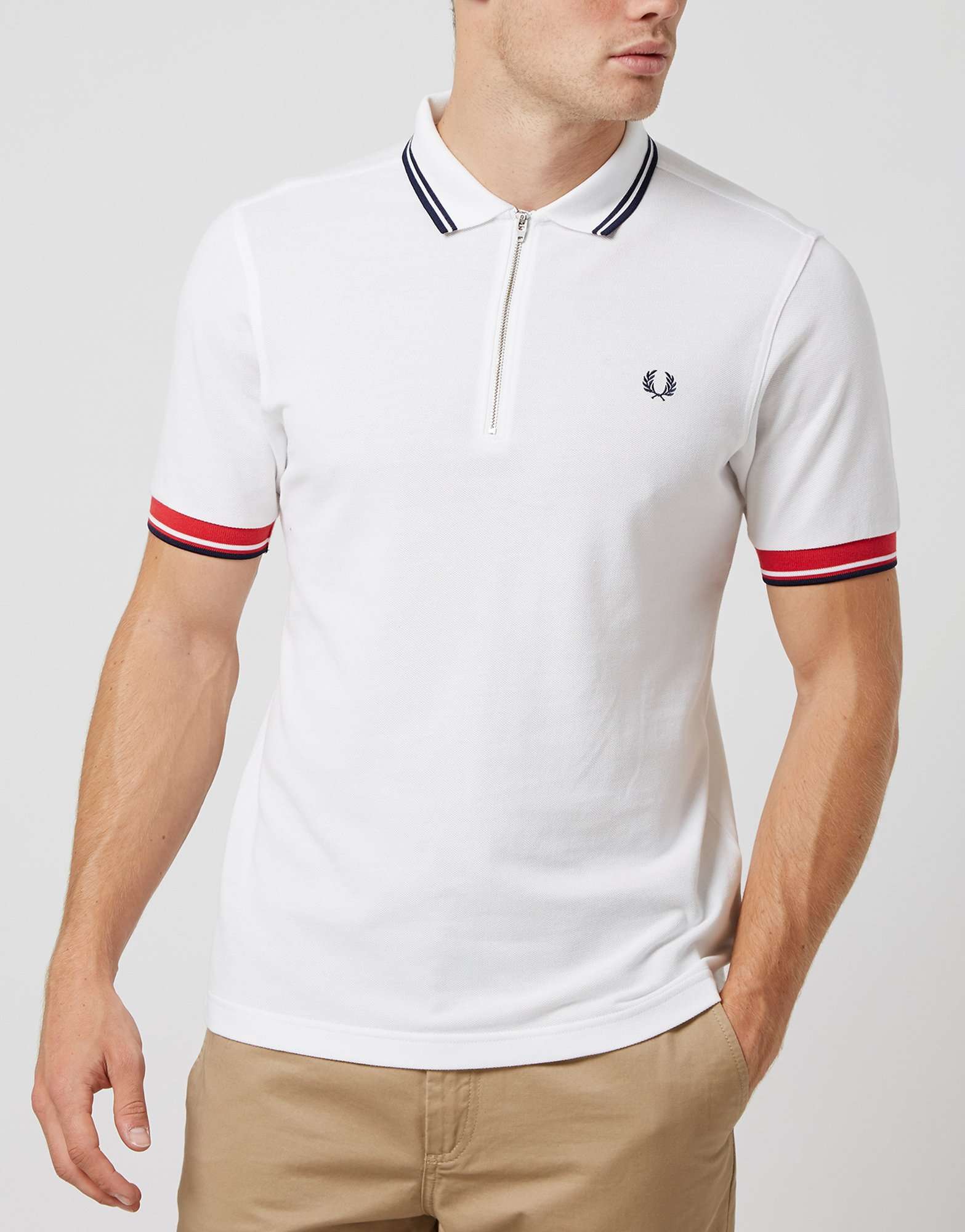 polar zip pique shirt
