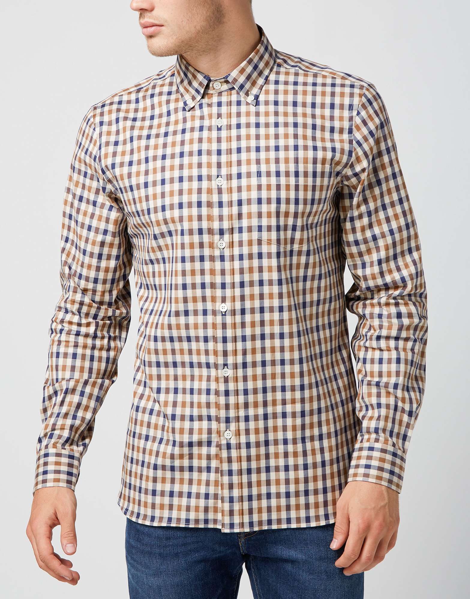 aquascutum check t shirt