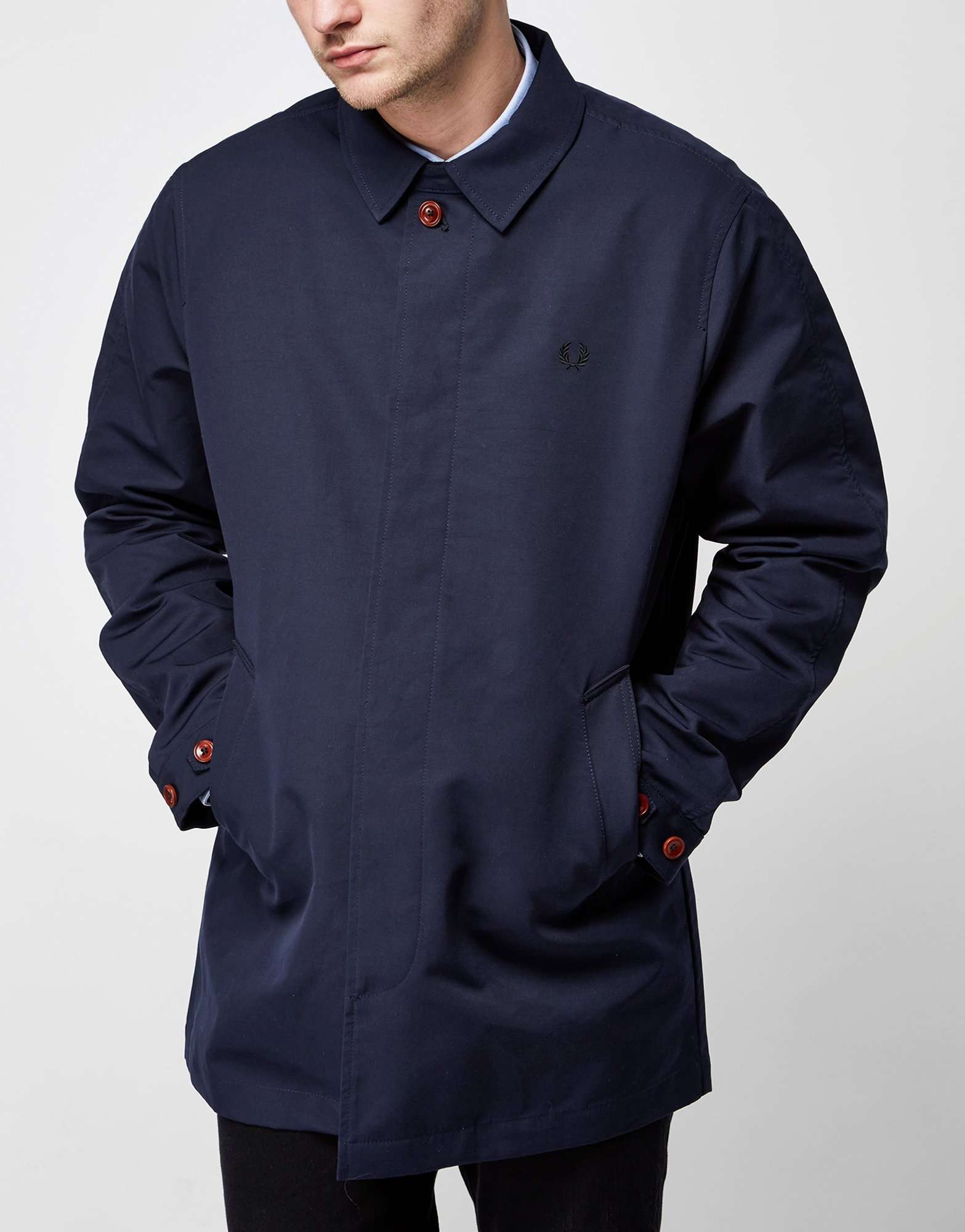 Fred Perry Bonded Carbon Mac Jacket | scotts Menswear