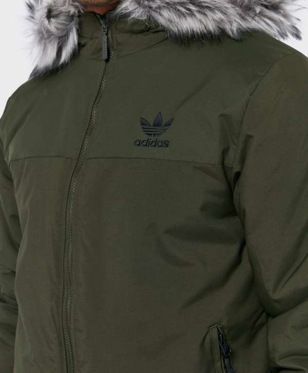 adidas black fur jacket