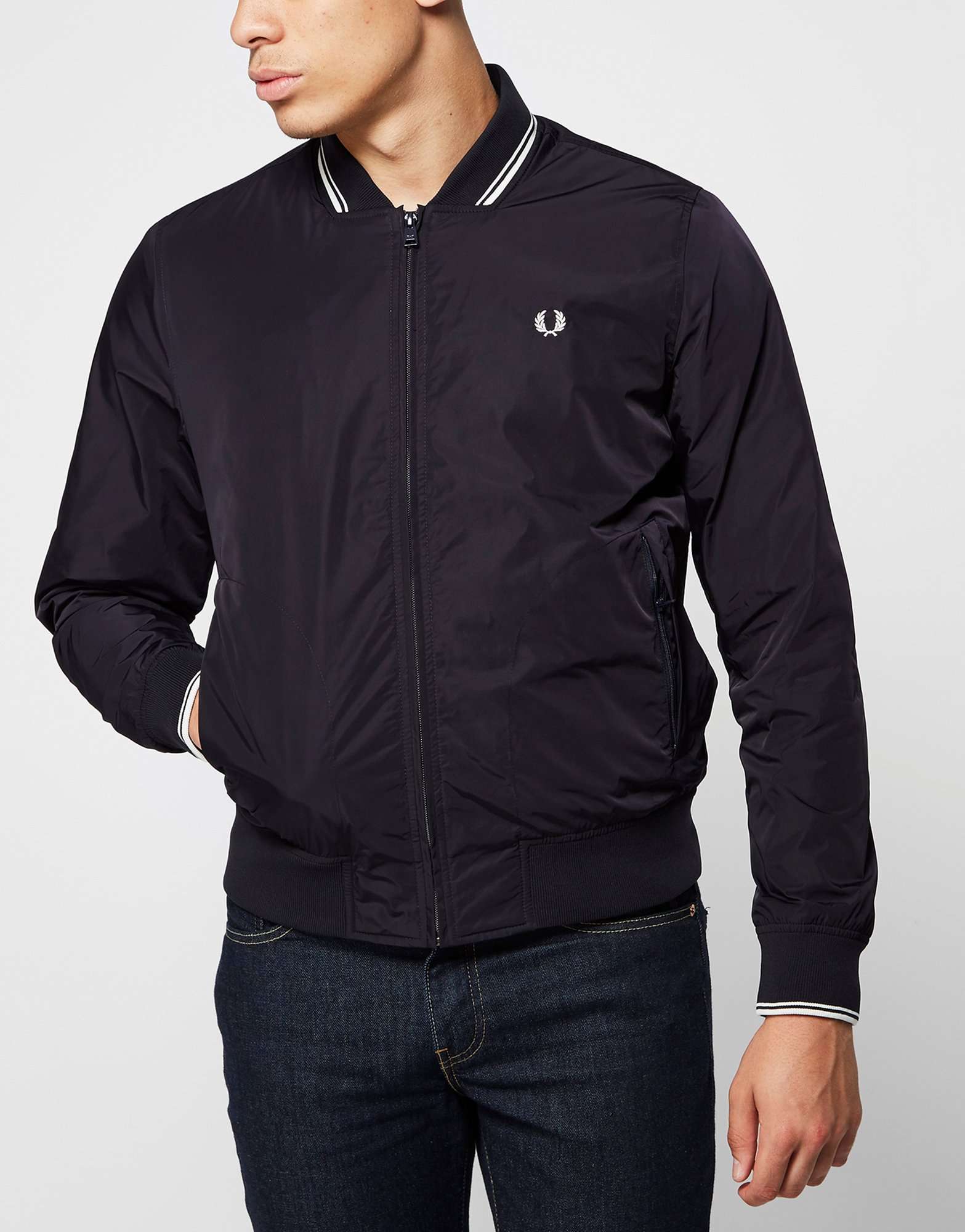 fred perry zip through bomber