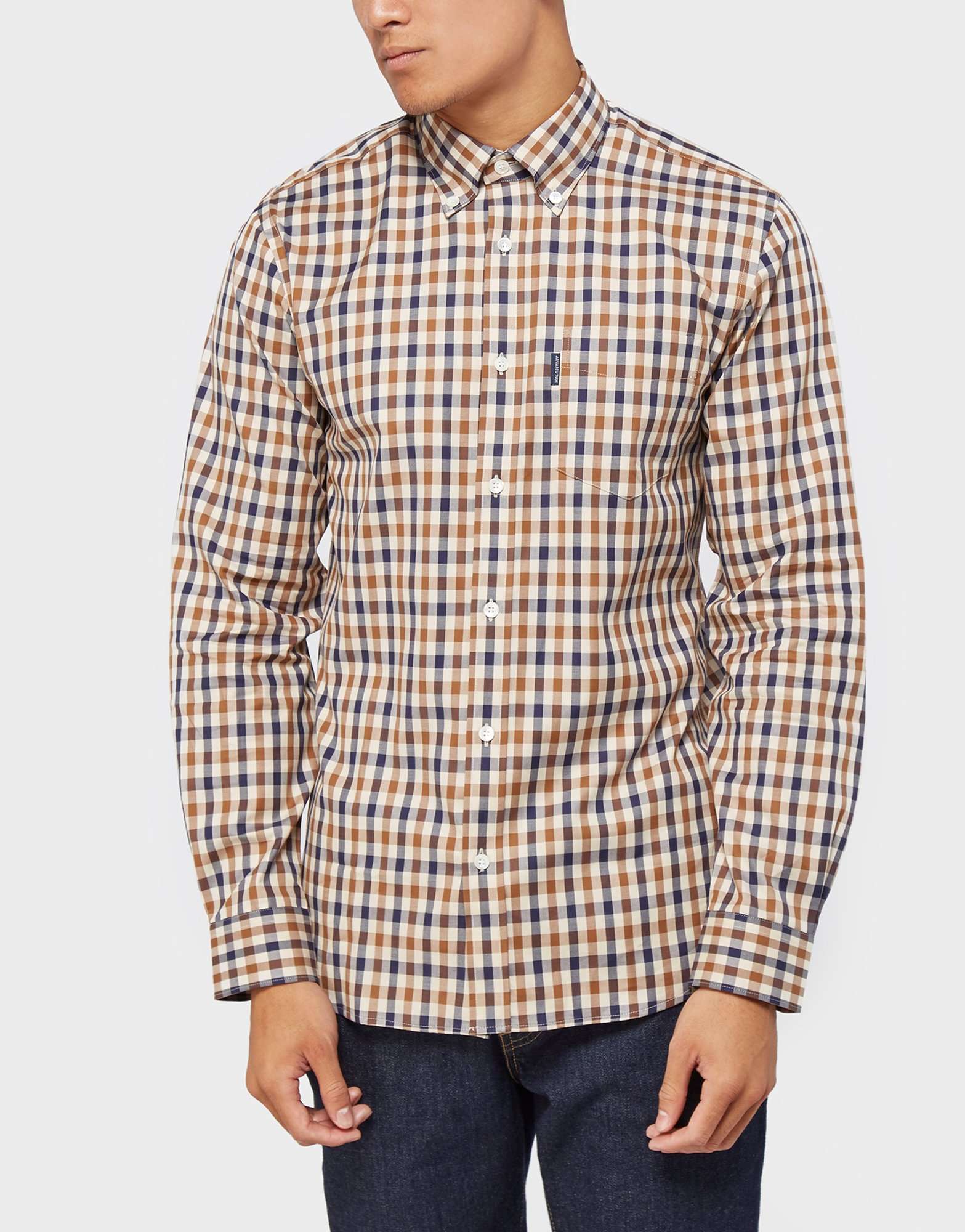 aquascutum check shirt