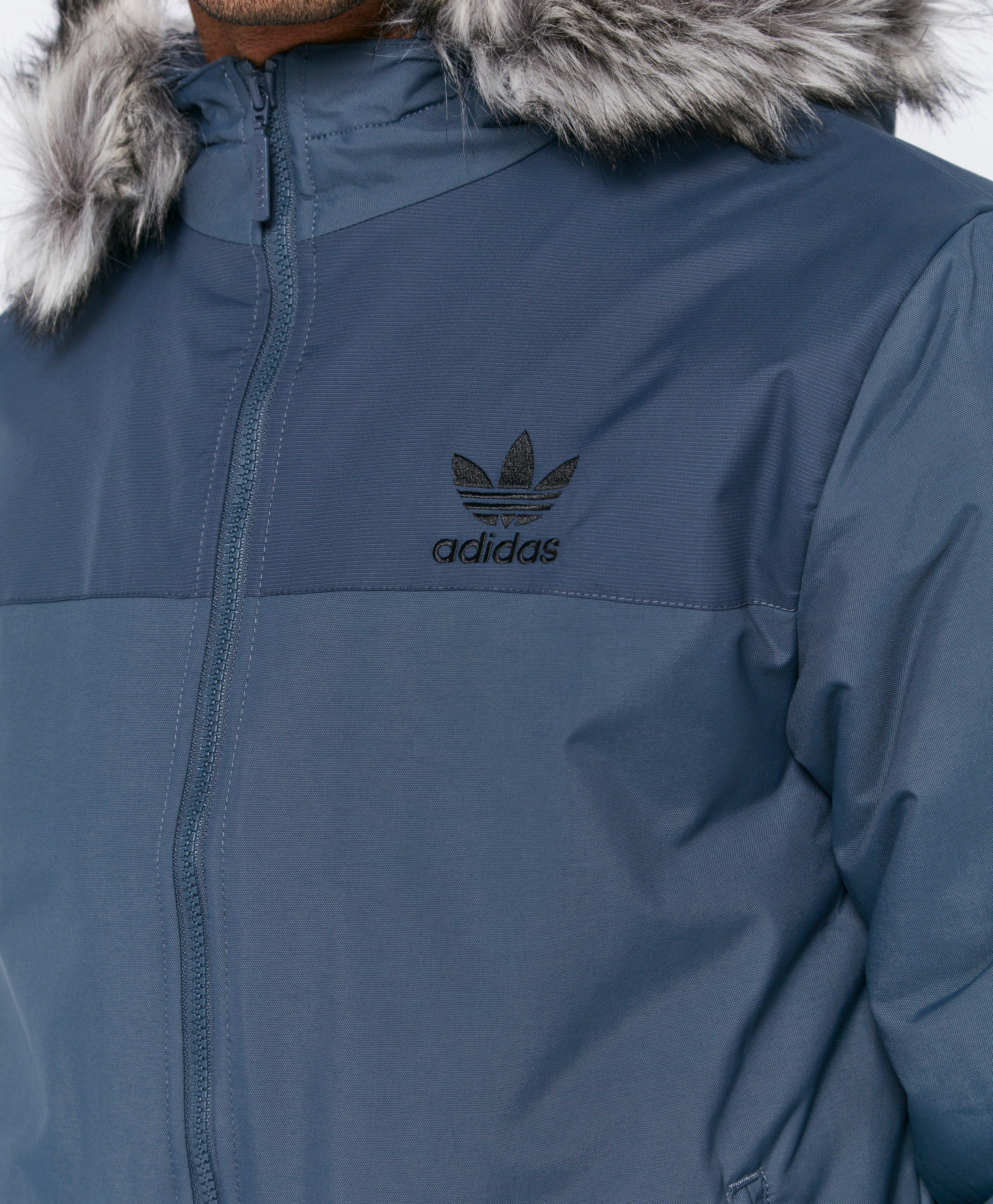 adidas originals trefoil fur jacket