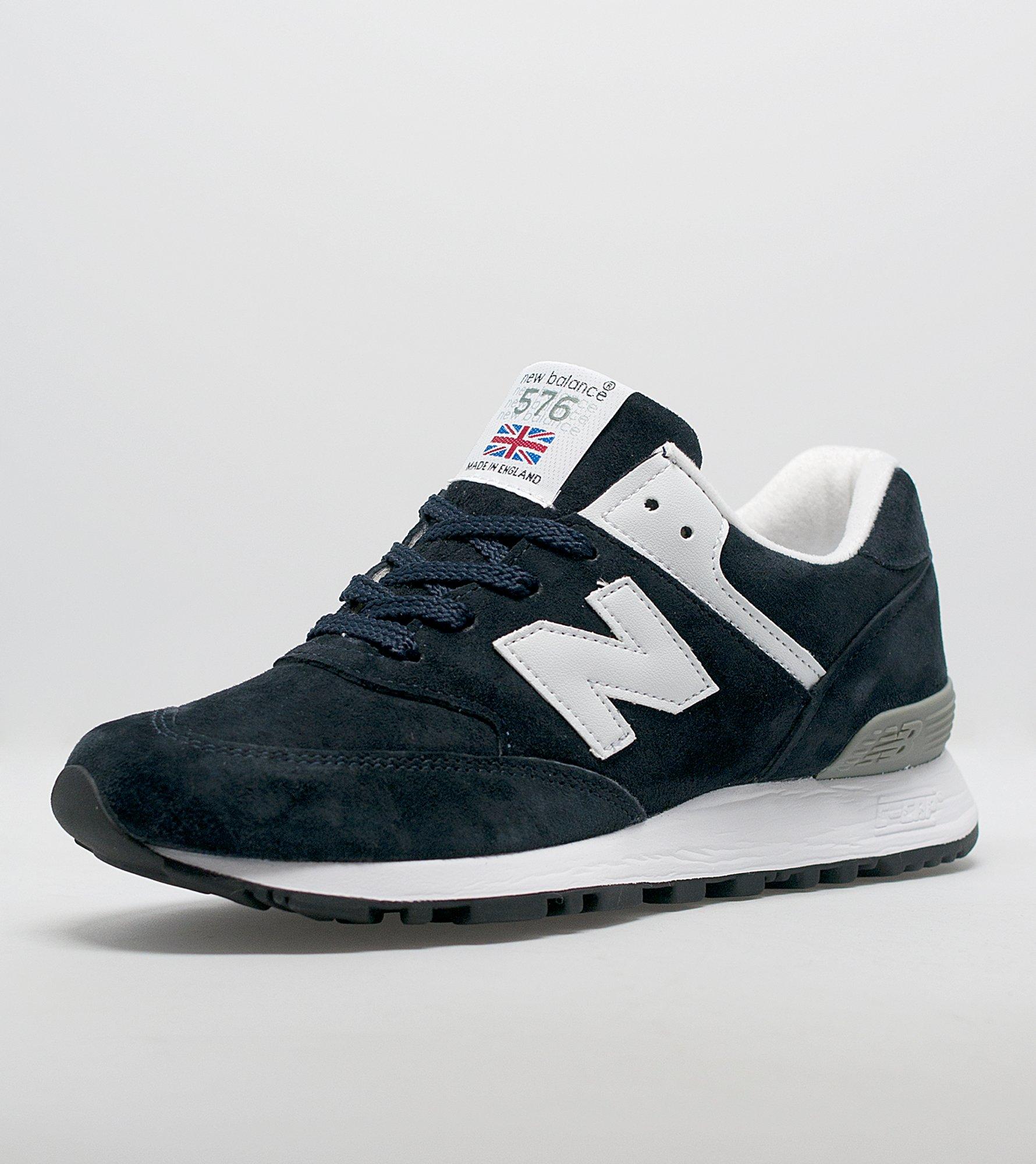 new balance 576 navy leather