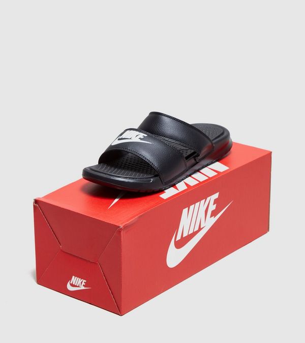 red nike benassi duo slides