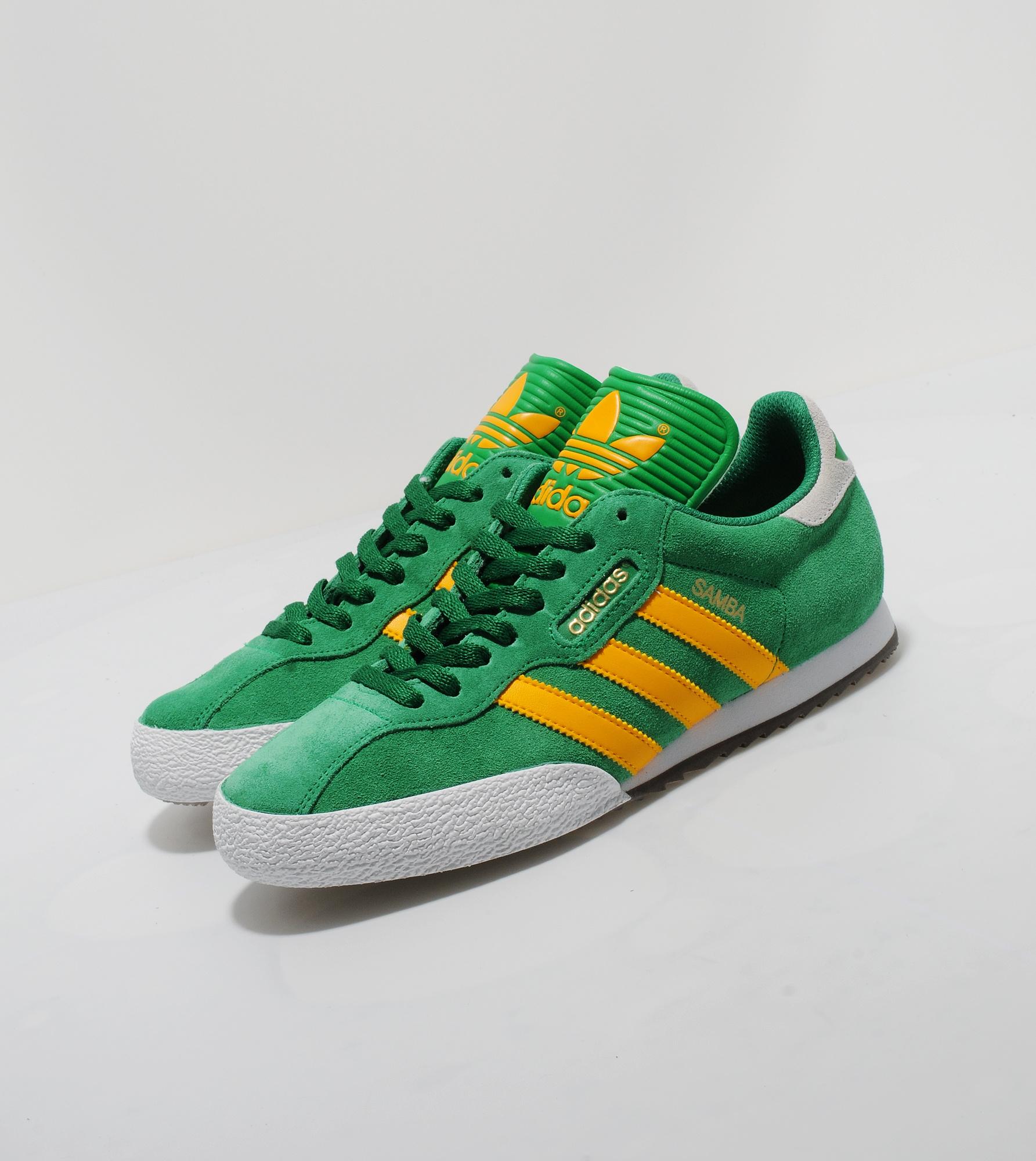adidas samba green and yellow