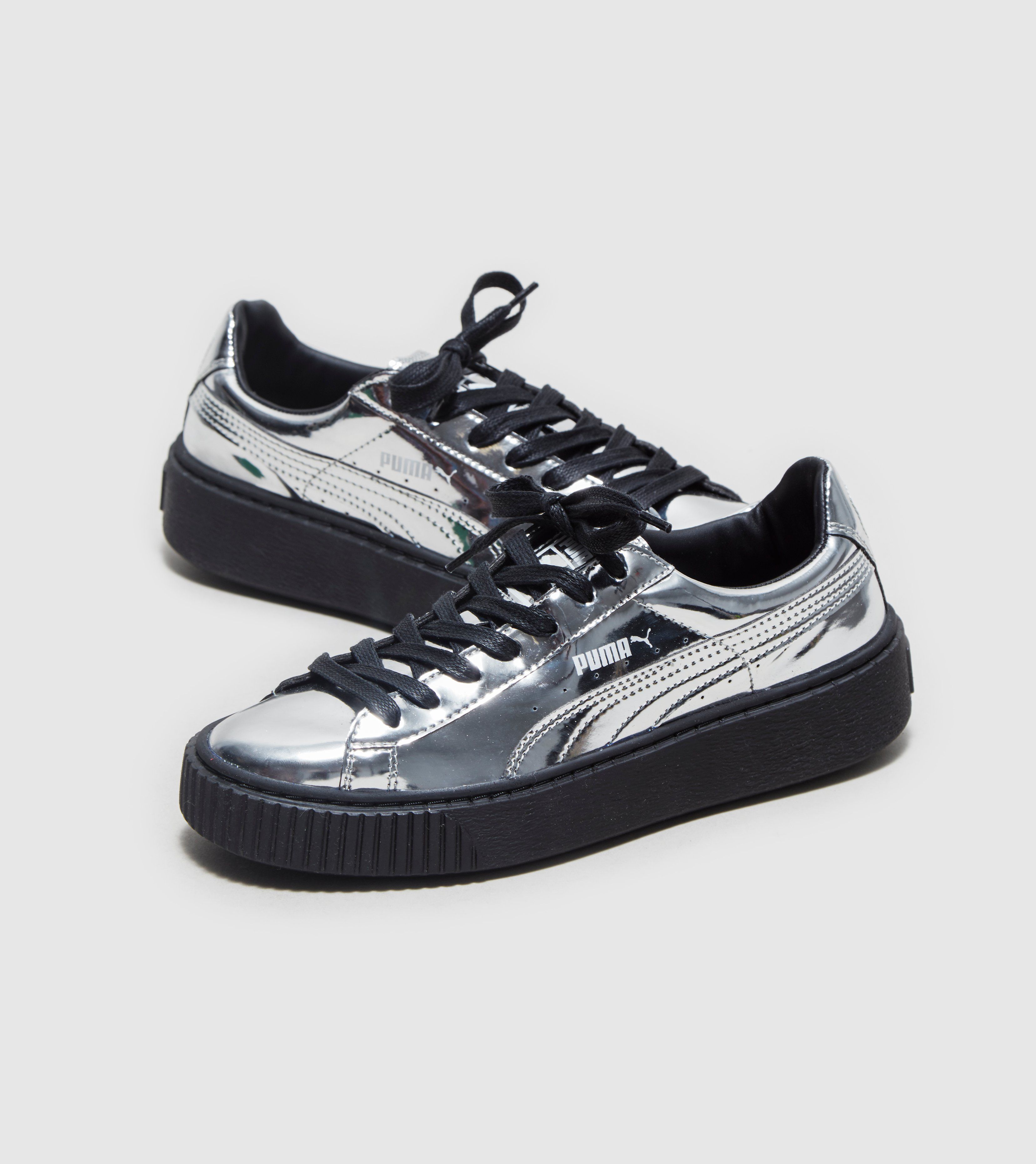 puma basket platform metallic puma basket platform metallic