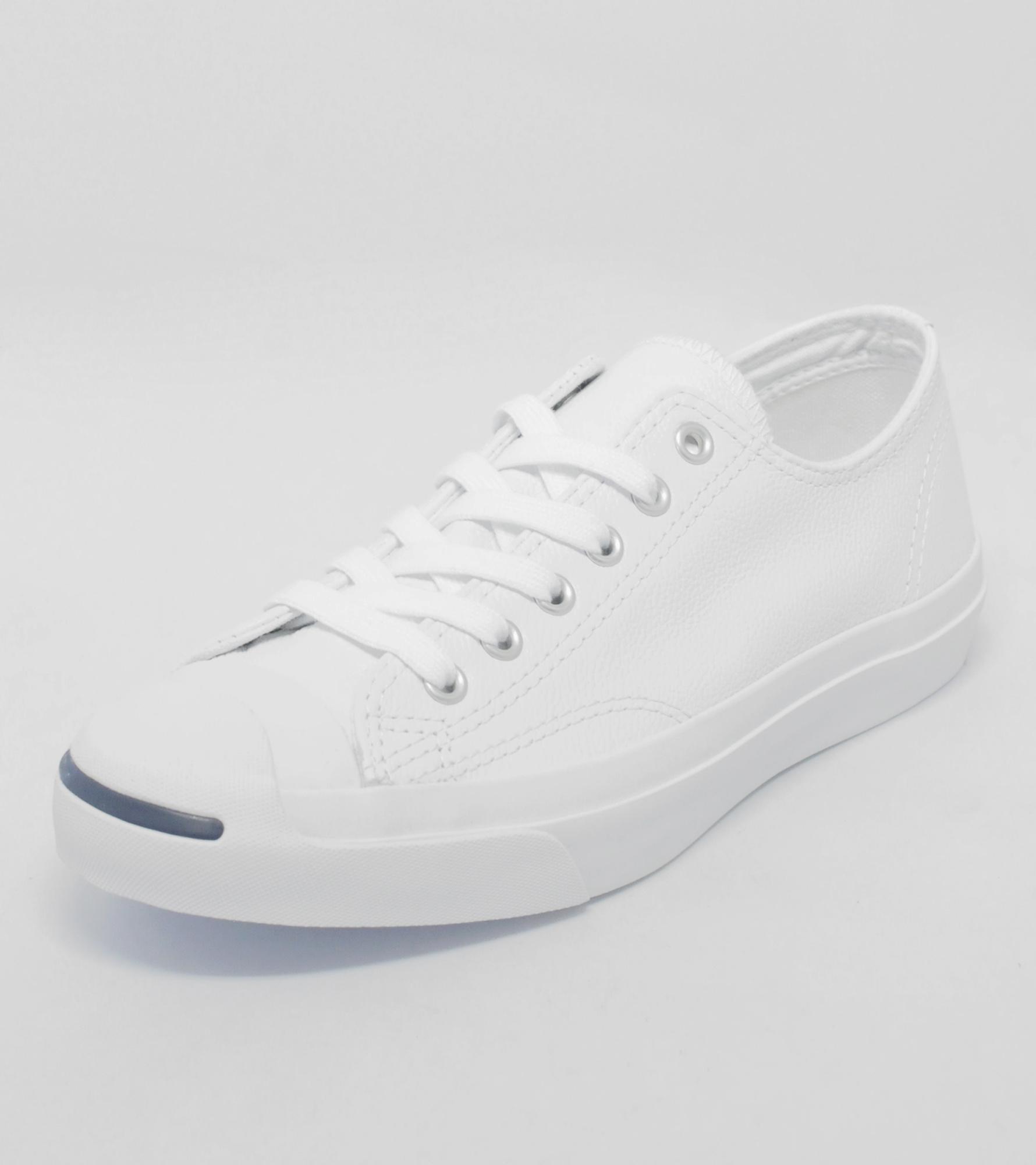 jack purcell white leather shoes