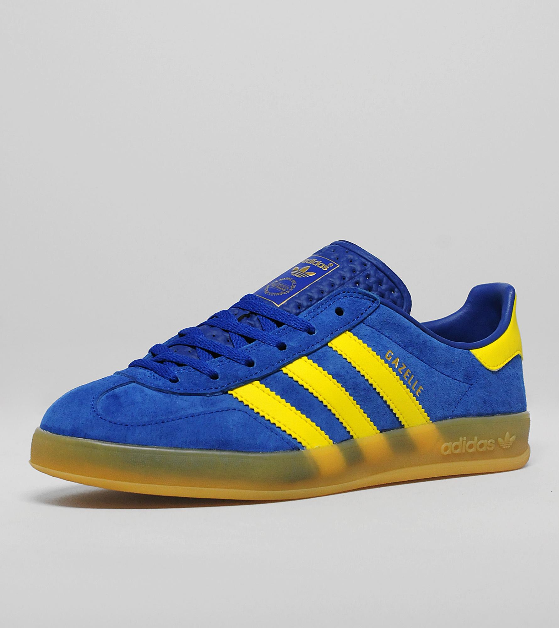 adidas gazelle indoor blue and yellow