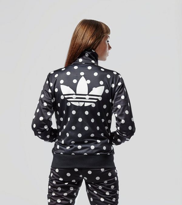 black and white polka dot adidas jacket