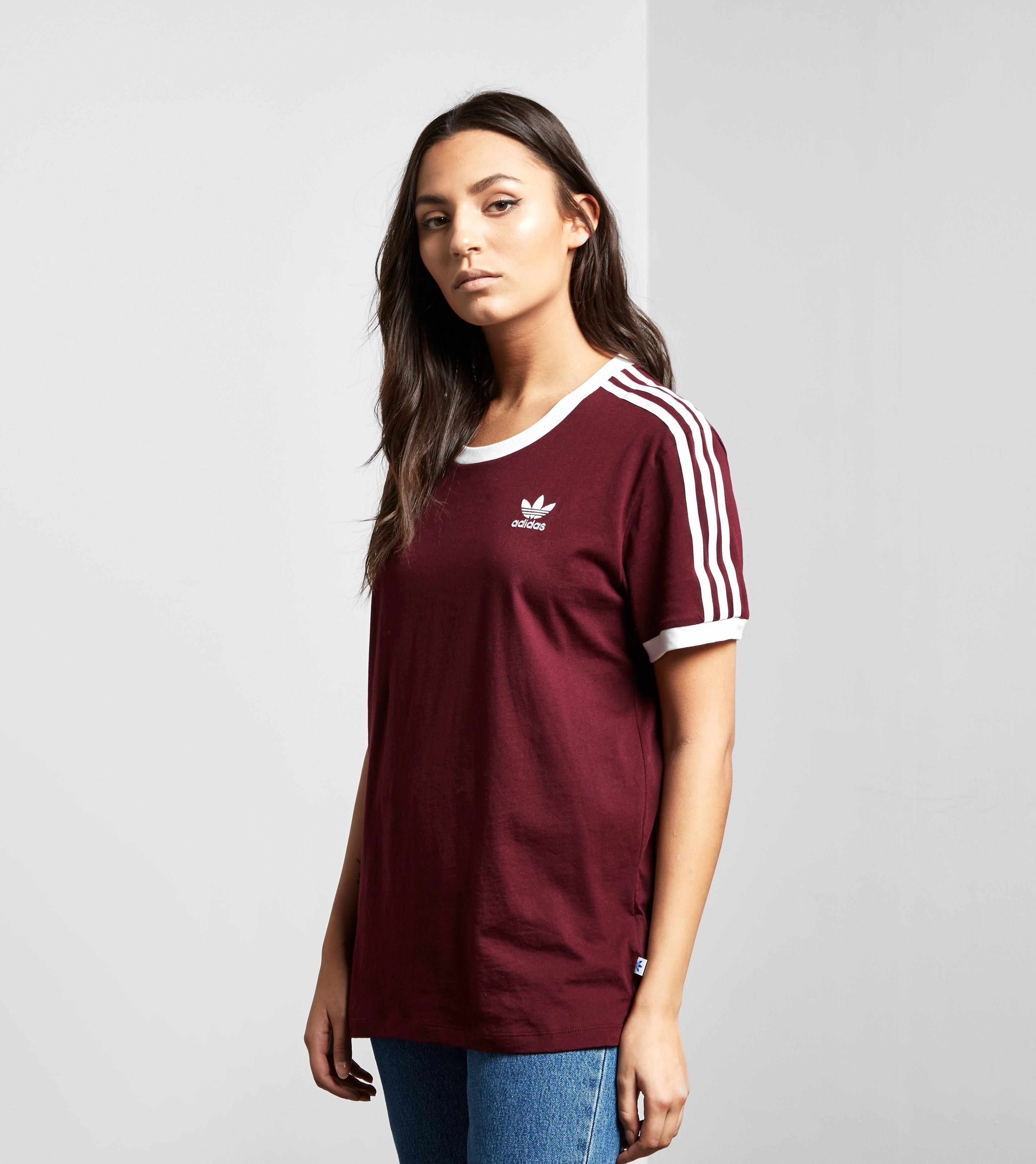 womens burgundy adidas t shirt