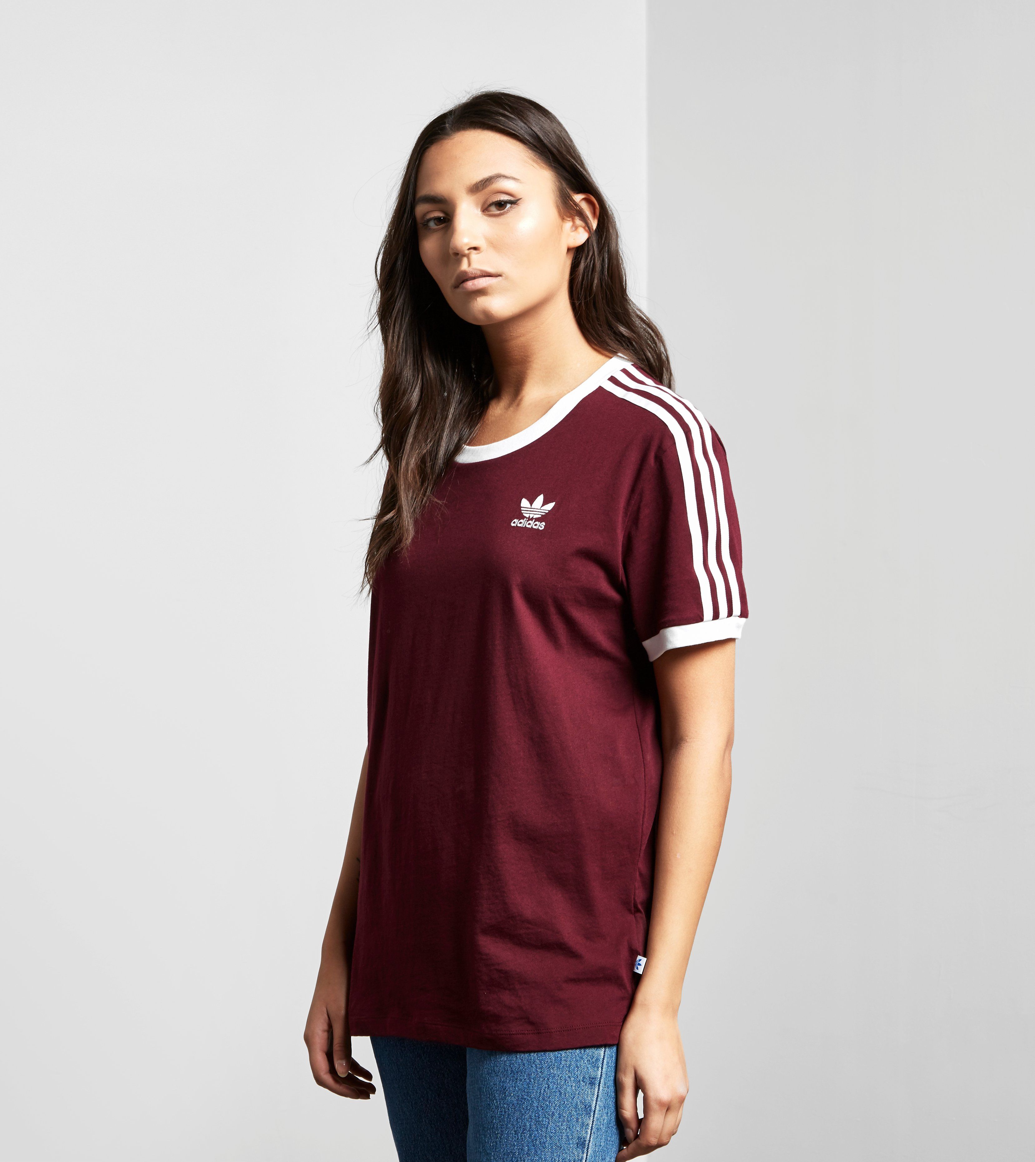 White And Red Adidas T Shirt Womens | RLDM