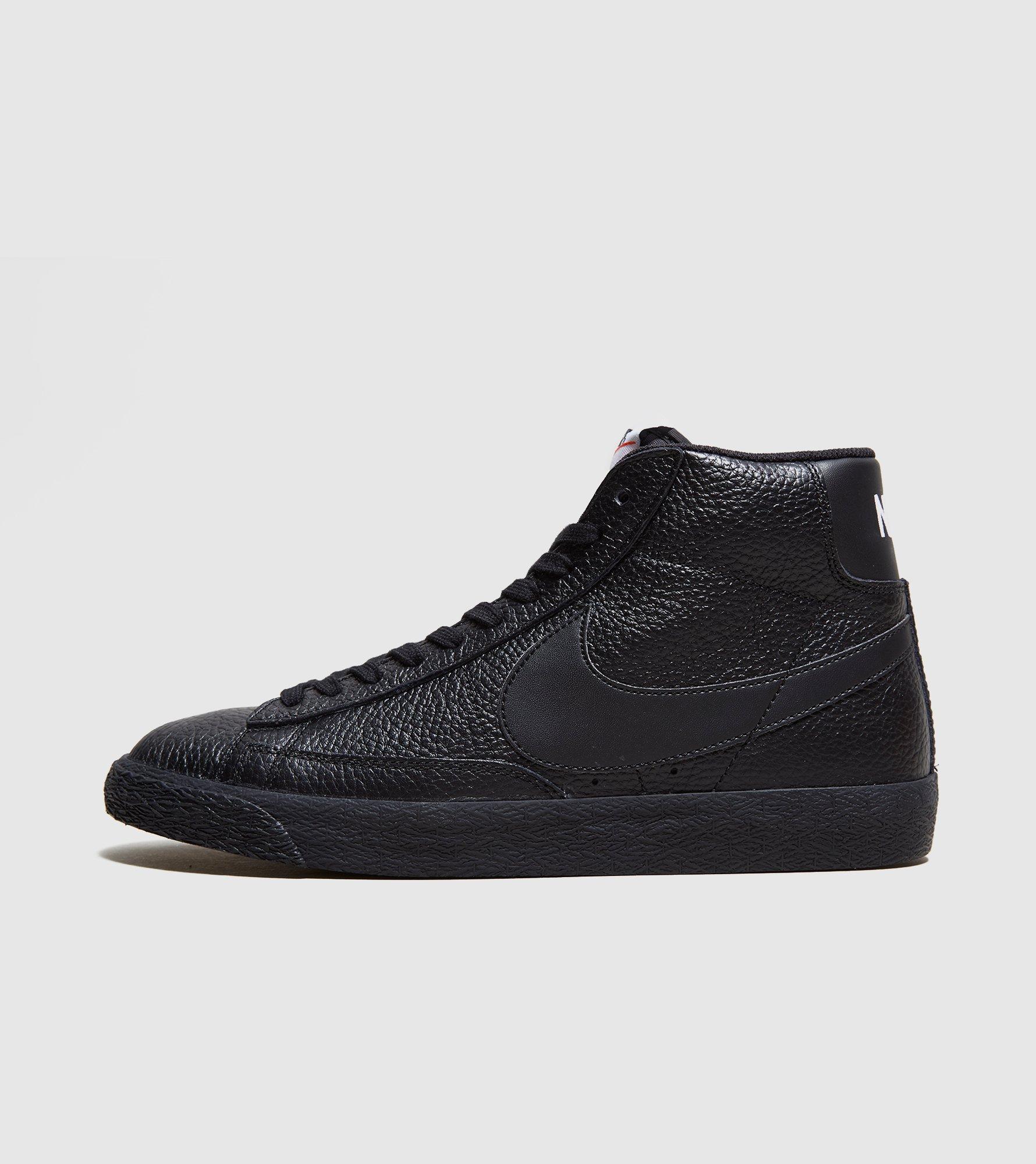 nike blazer high black leather