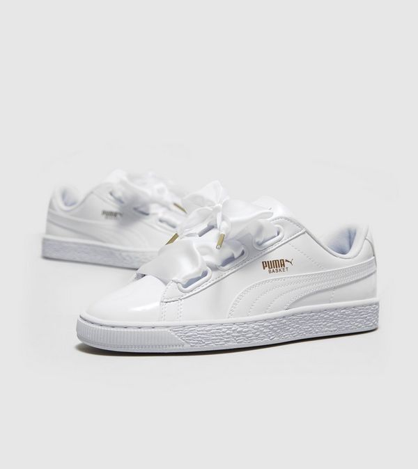 puma basket heart womens orange