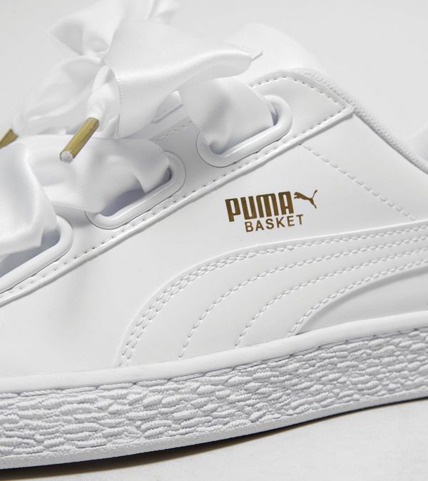 puma basket heart womens orange