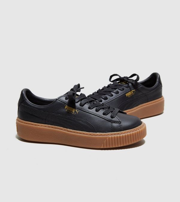 puma basket leather platform sneakers puma basket leather platform sneakers