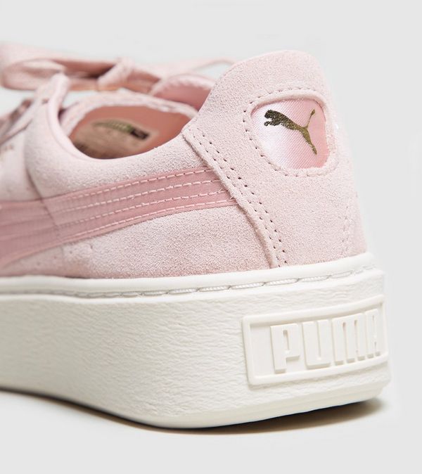 puma suede platform satin rosa puma suede platform satin rosa