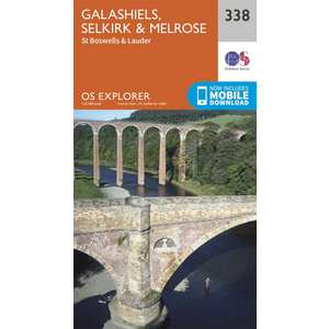 OS Explorer Map 338 Galashiels, Selkirk and Melrose