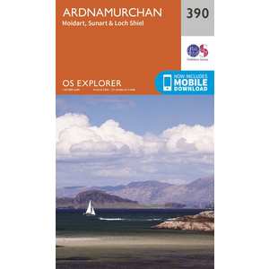 OS Explorer Map OL390 Ardnamurchan, Moidart, Sunart & Loch Shin