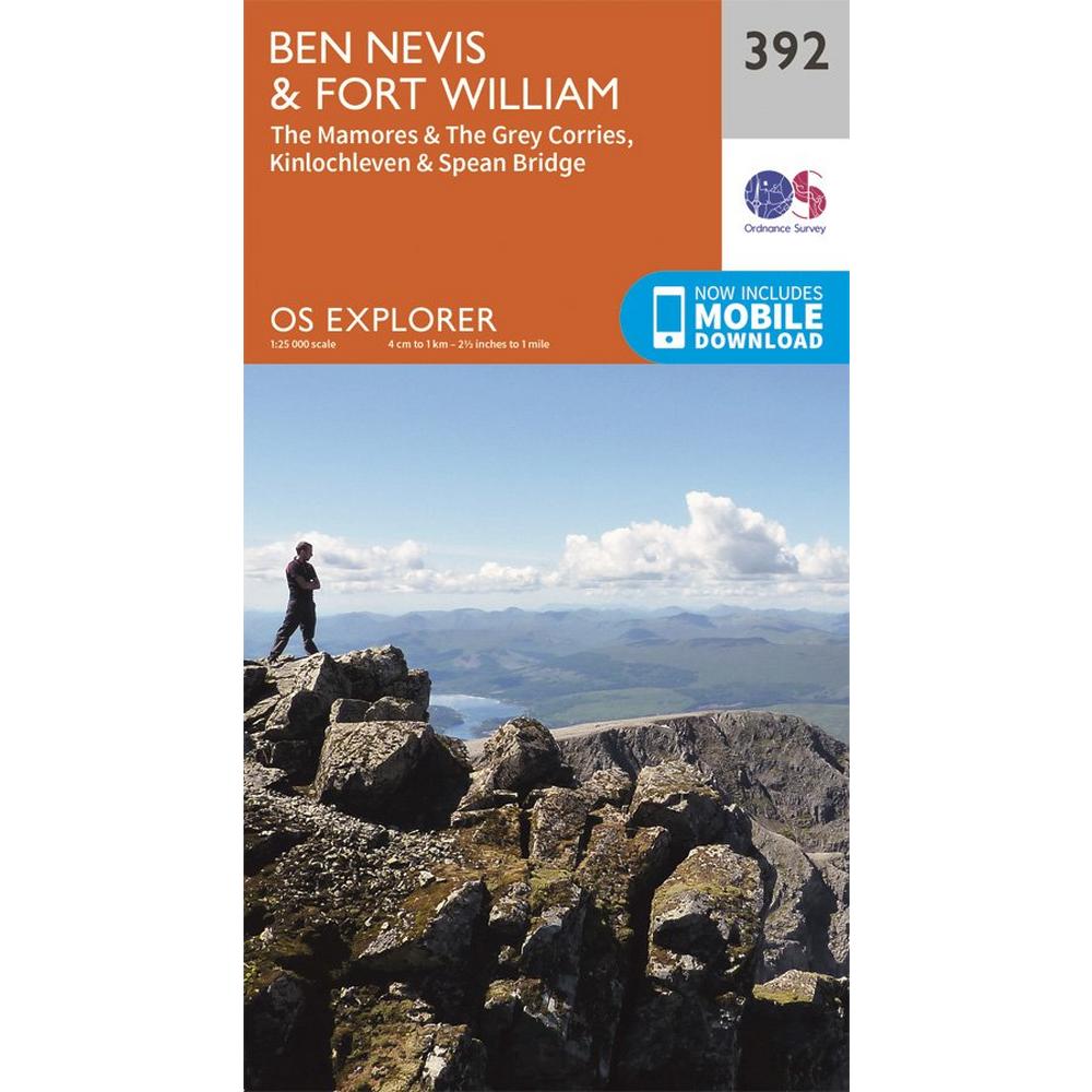 Ordnance Survey OS Explorer Map 392 Ben Nevis and Fort William