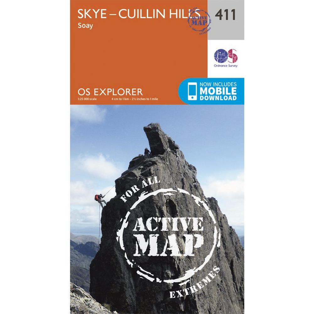 Ordnance Survey OS Explorer ACTIVE Map 411 Skye - Cuillin Hills