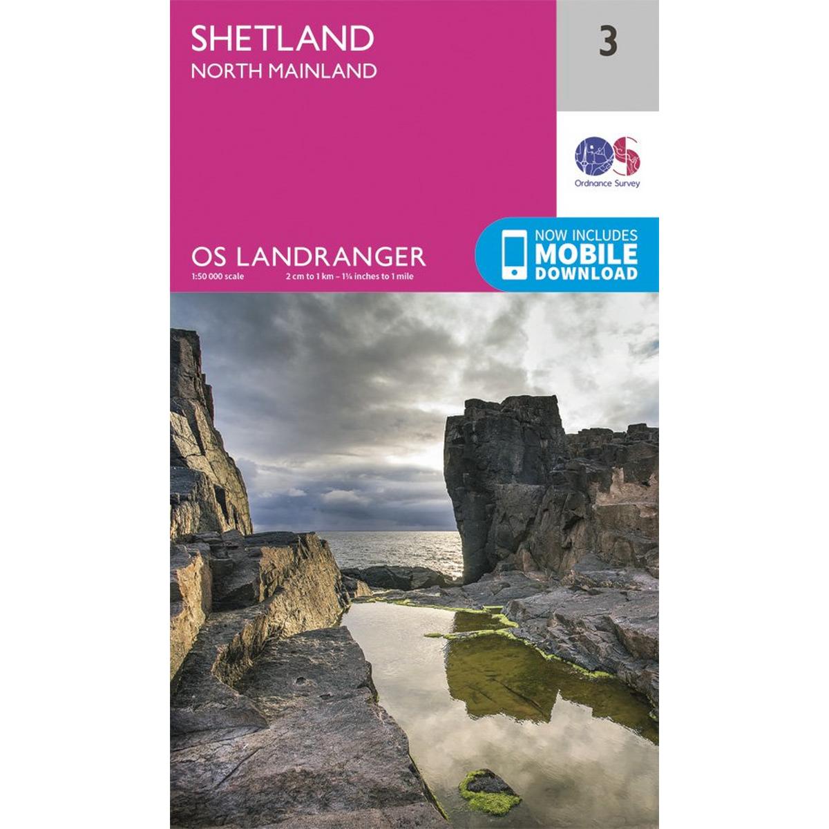 Ordnance Survey OS Landranger Map 03 Shetland - North Mainland
