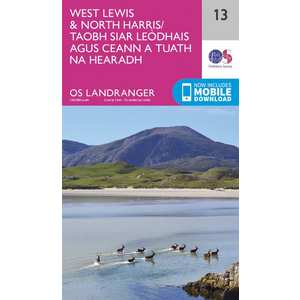 OS Landranger Map 13 West Lewis & North Harris