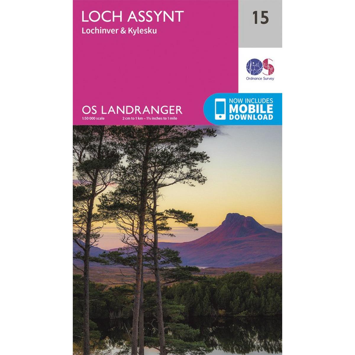 Ordnance Survey OS Landranger Map 15 Loch Assynt, Lochinver & Kylesku