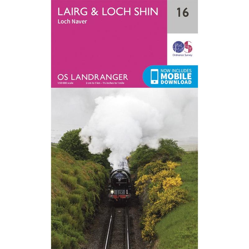 OS Landranger Map 16 Lairg & Loch Shin, Loch Naver