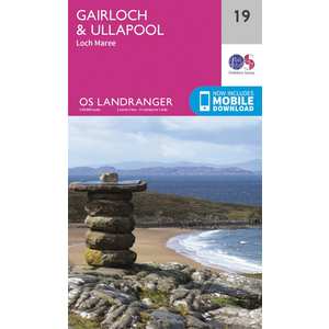 OS Landranger Map 19 Gairloch & Ullapool, Loch Maree