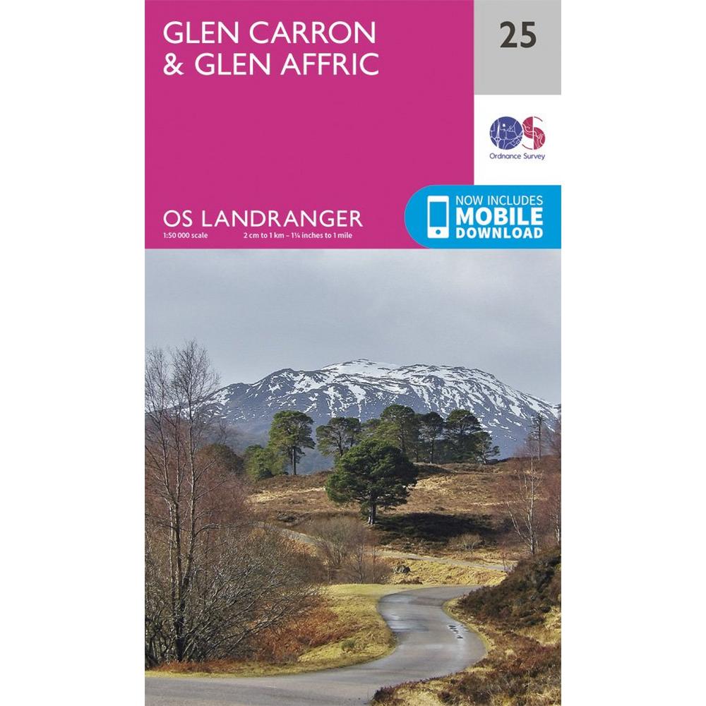 Ordnance Survey OS Landranger Map 25 Glen Carron & Glen Affric